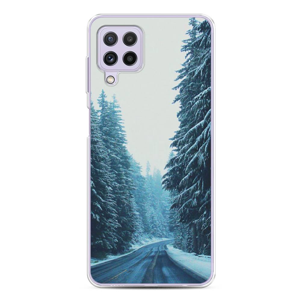 

Чехол на Samsung Galaxy A22/M22/M32 "Зима 9", Бежевый;голубой;черный, 2103150-2