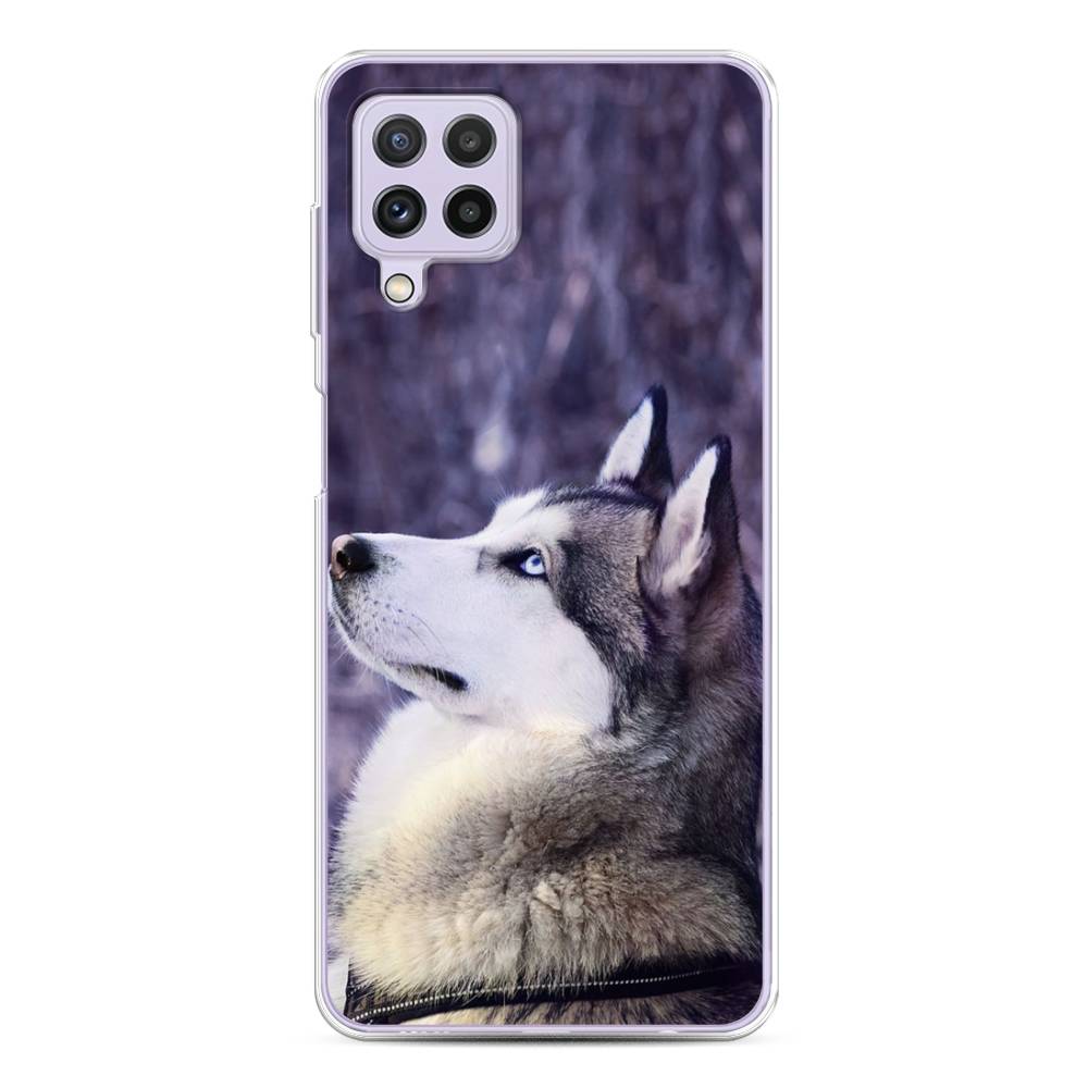 

Чехол на Samsung Galaxy A22/M22/M32 "Хаски 1", Фиолетовый;белый, 2103150-1