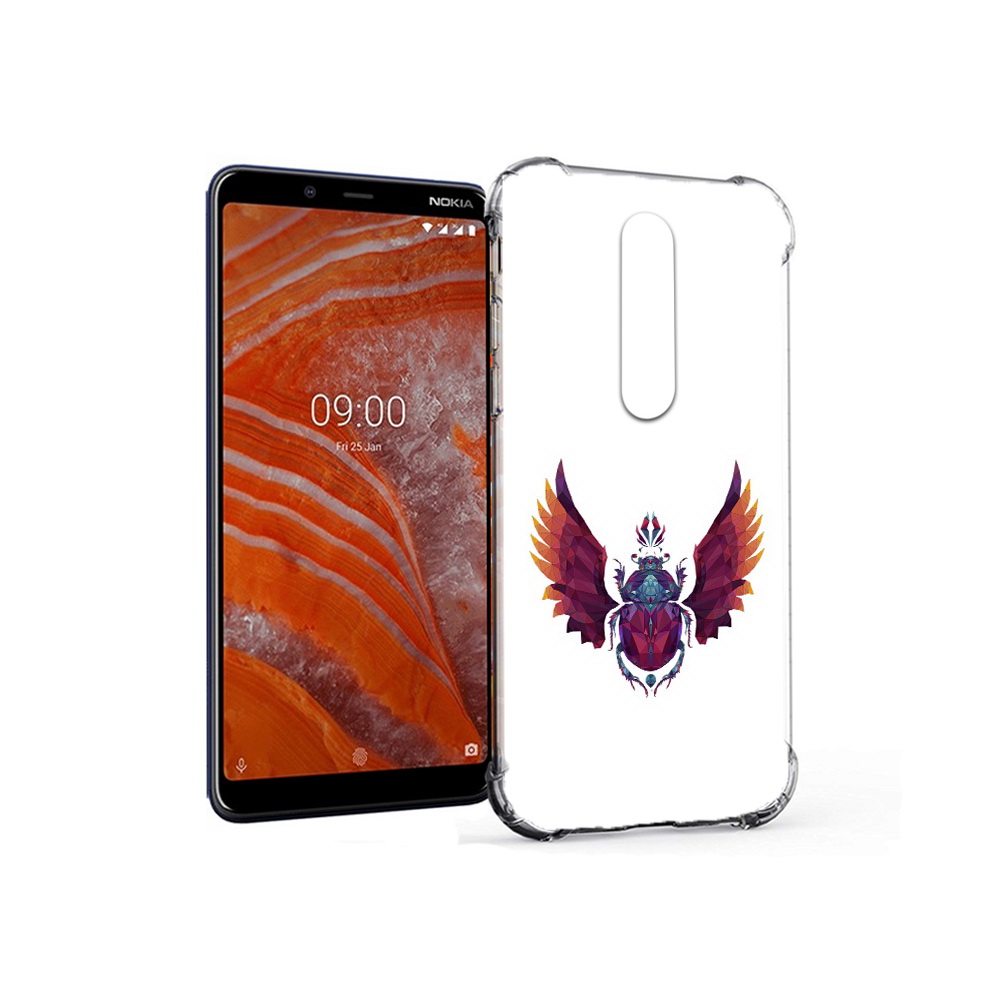 

Чехол MyPads Tocco для Nokia 3.1 Plus алмазный скоробей (PT121397.96.219), Прозрачный, Tocco