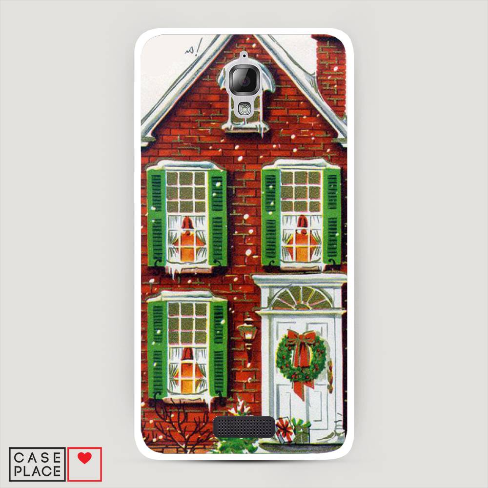 

Чехол на Lenovo S660 "Рождественский дом", Зеленый;красный;белый, 110650-5