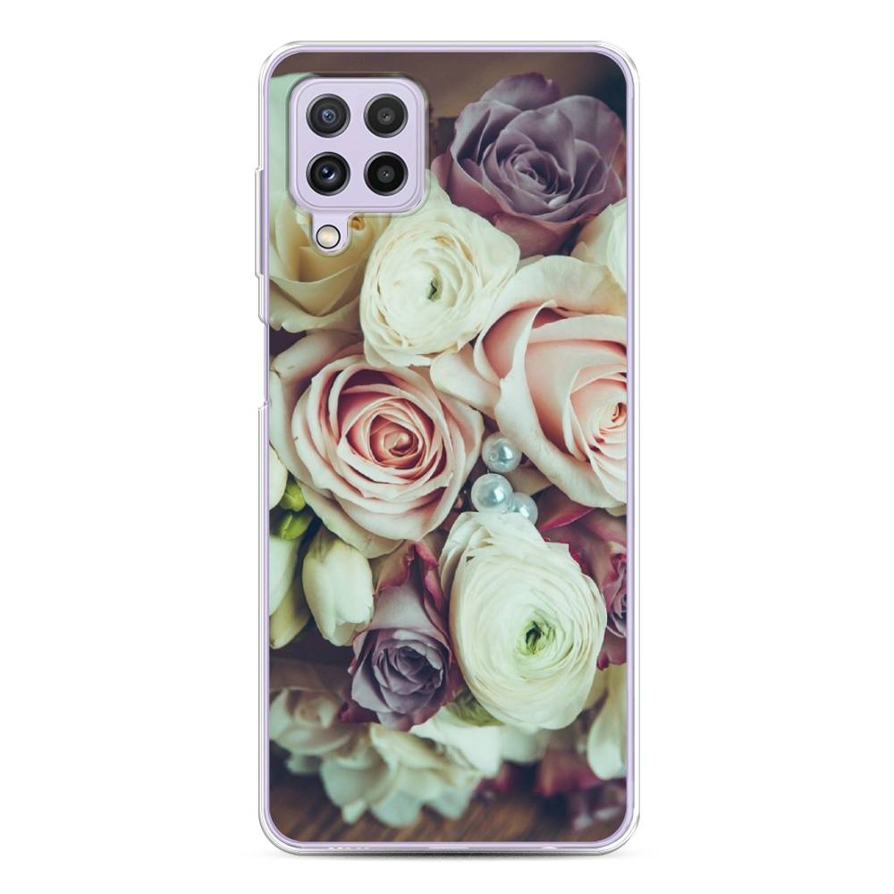 

Чехол для Samsung Galaxy A22/M22/M32 "Свадебный букет", Белый;фиолетовый, 2103150-2