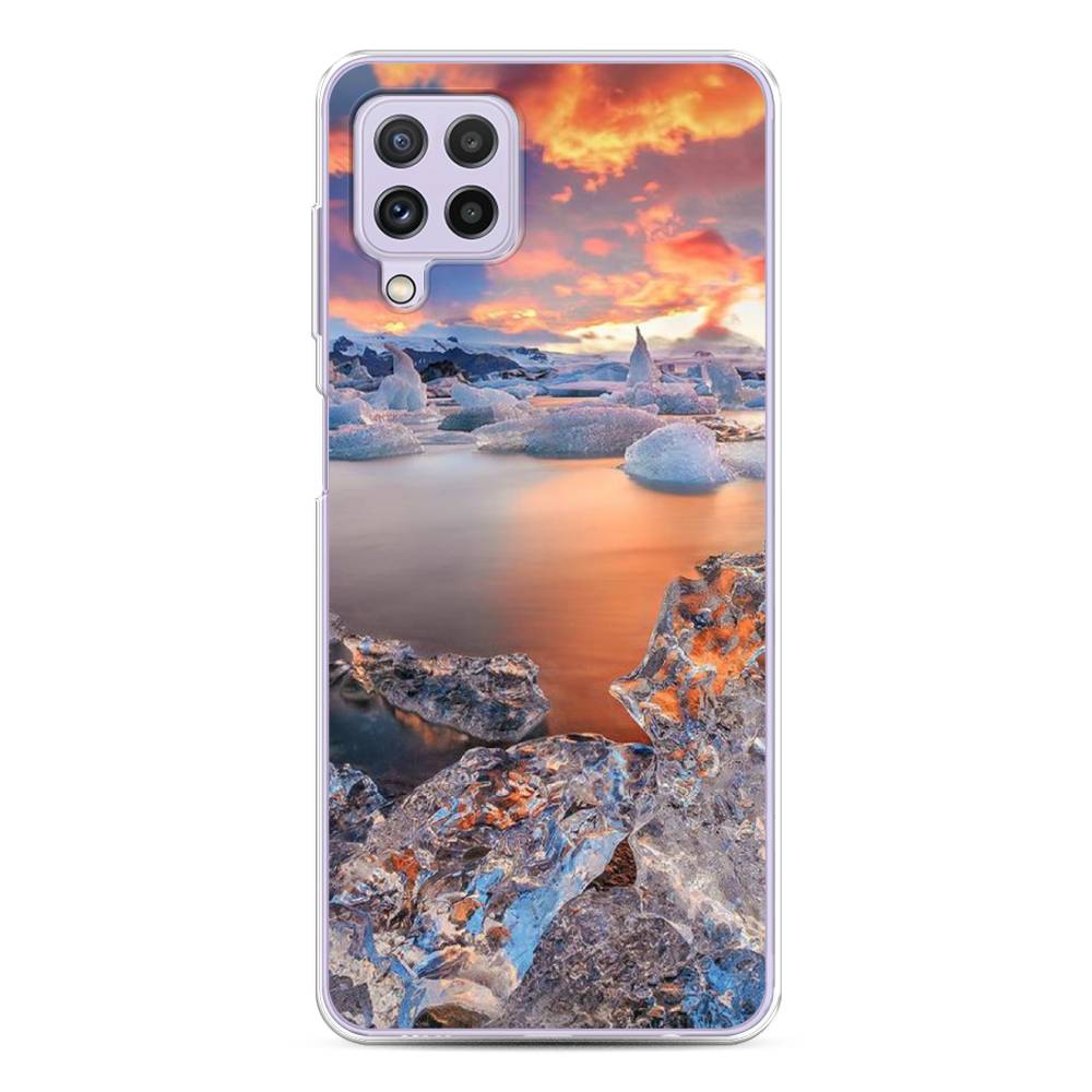 

Чехол на Samsung Galaxy A22/M22/M32 "Ледники", Синий;оранжевый, 2103150-2