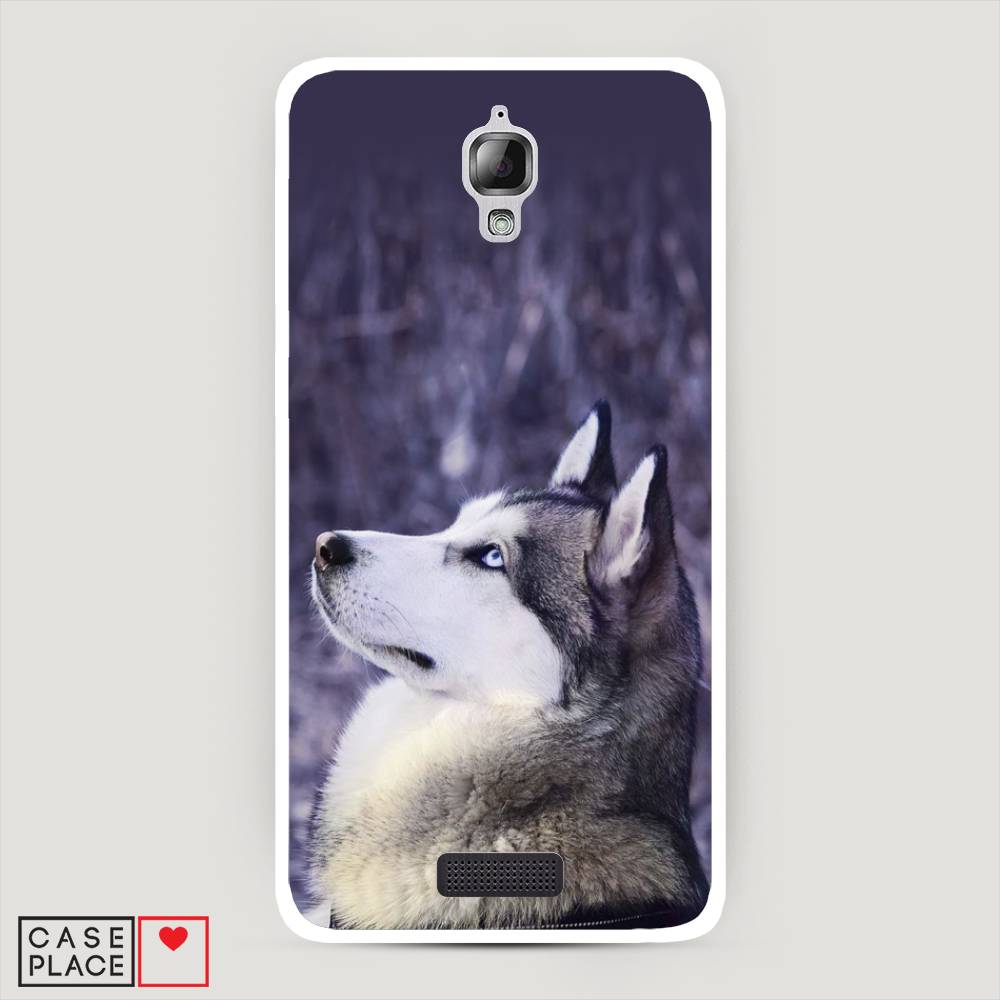 

Чехол на Lenovo S660 "Хаски 1", Фиолетовый;белый, 110650-1