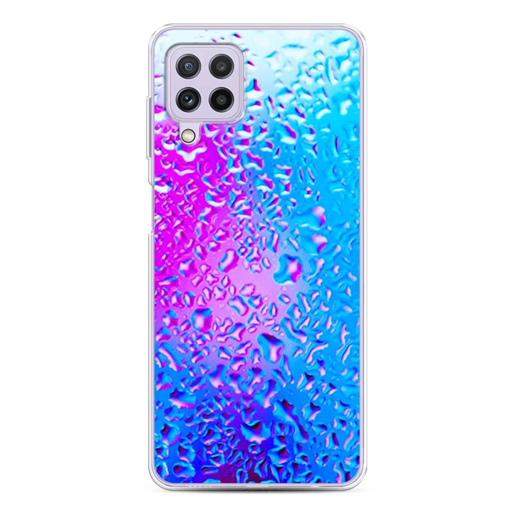 

Чехол на Samsung Galaxy A22/M22/M32 "Капли на стекле", Голубой;розовый, 2103150-3