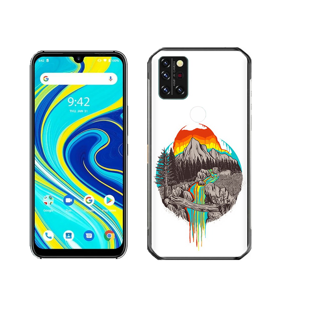 

Чехол MyPads Tocco для Umidigi A7 Pro Радужный водопад, Прозрачный, Tocco
