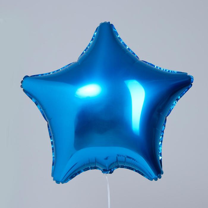 

Шар фольгированный 19", звезда, цвет синий (5 шт)