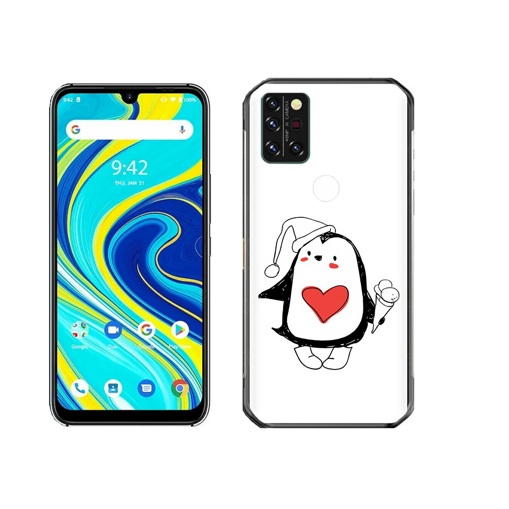 

Чехол MyPads Tocco для Umidigi A7 Pro Пингвин с мороженым, Прозрачный, Tocco