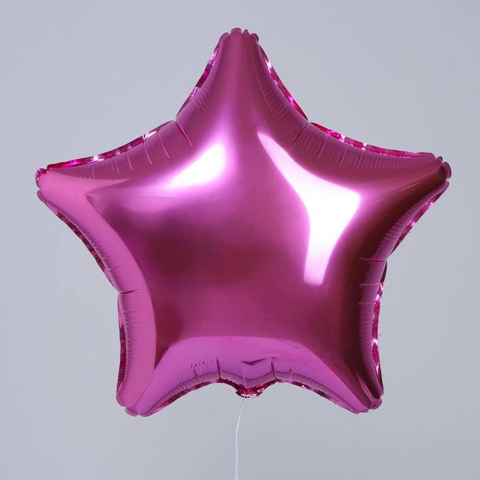 

Шар фольгированный 19", звезда, цвет розовый (5 шт)