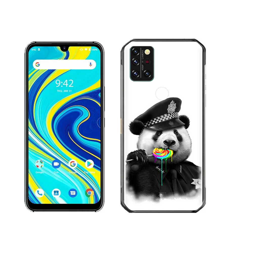 

Чехол MyPads Tocco для Umidigi A7 Pro Панда полиция, Прозрачный, Tocco