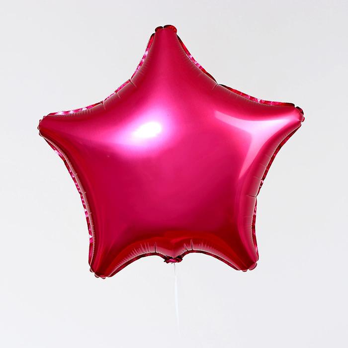

Шар фольгированный 19", звезда, гранатовый мистик (5 шт), Красный