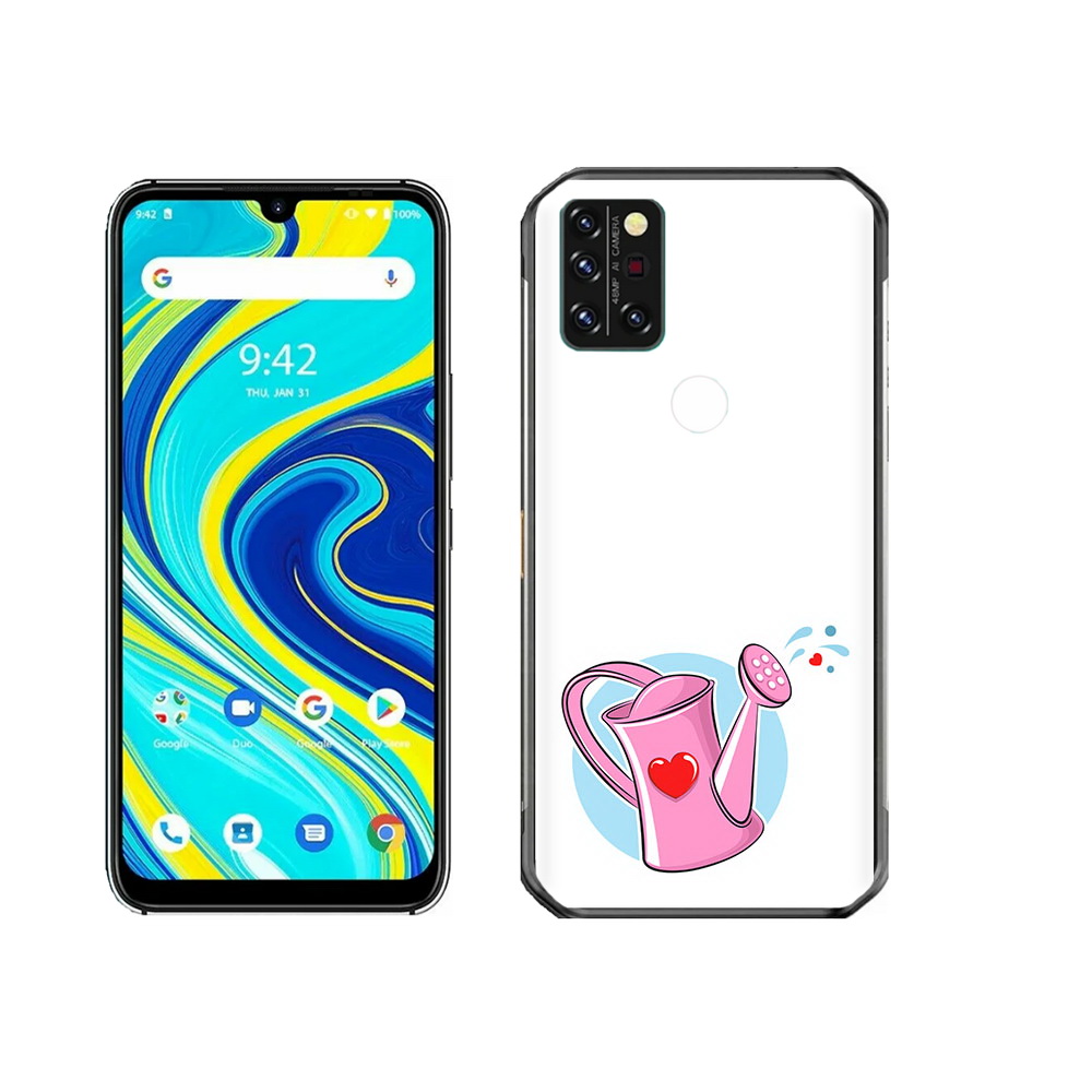 

Чехол MyPads Tocco для Umidigi A7 Pro Лейка любви 14 февраля, Прозрачный, Tocco
