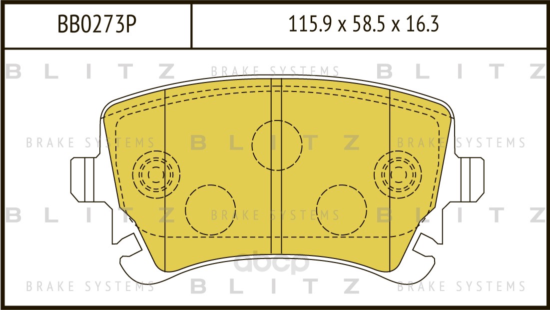 

Тормозные колодки BLITZ дисковые для Audi A4, S4, A6 A8 03-/Volkswagen Phaeton 02- bb0273p