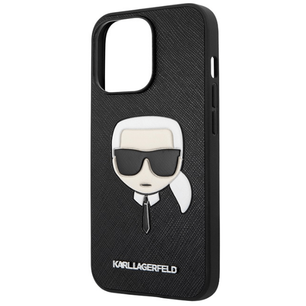 

Чехол iPhone 14 Pro Karl Lagerfeld Sakh, черный, iPhone 14 Pro KARL LAGERFELD SAKH