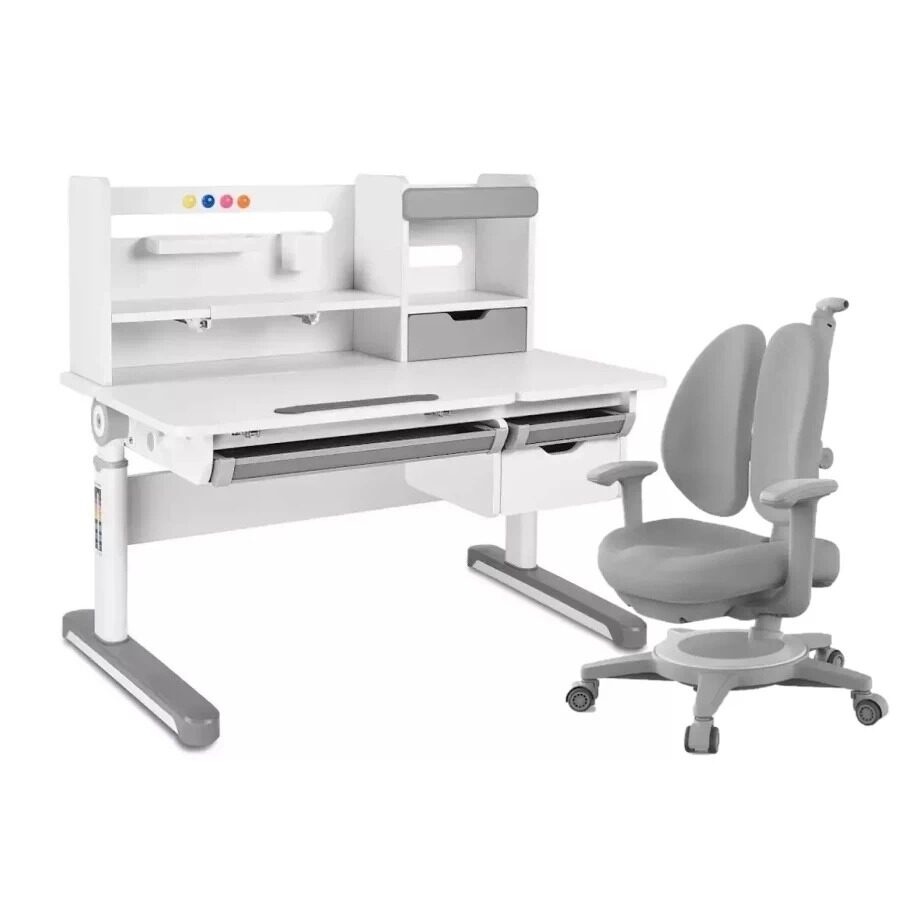 

Комплект FunDesk парта Sentire Grey + кресло Diverso Grey 222400222878, Серый
