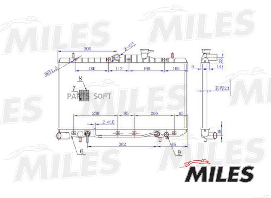 

Радиатор Miles Acrm066 Hyundai Accent 1.5/1.6 00- Miles арт. ACRM066