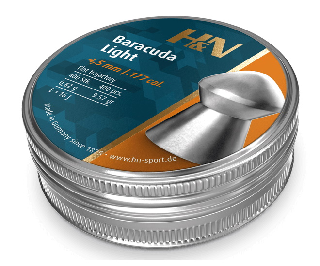 

Пули H&N Baracuda Light 4,5 мм, 0,62 г (400 штук), Серебристый, Baracuda Light