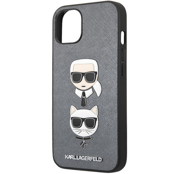 Чехол iPhone 14 Plus Karl Lagerfeld Ckc, серебристый