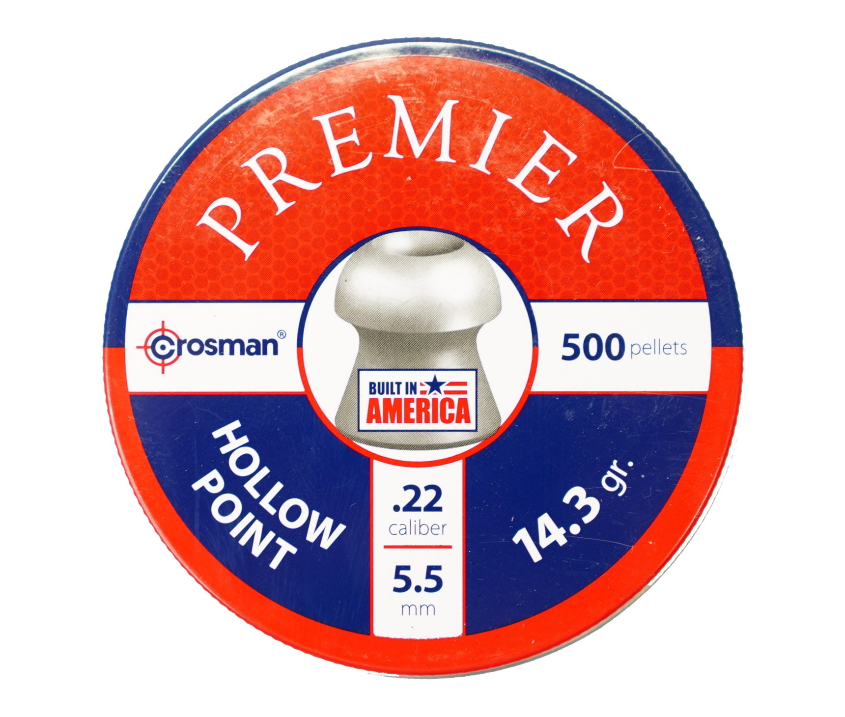 

Пули Crosman Premier Hollow Point 5,5 мм, 0,93 г (500 штук), Серебристый, Premier Hollow Point
