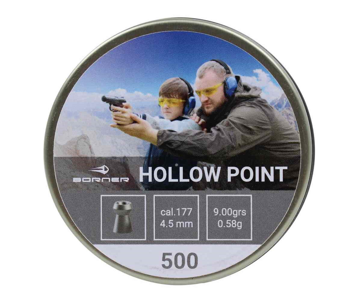 Пули Borner Hollow Point 4,5 мм, 0,58 г (500 штук)