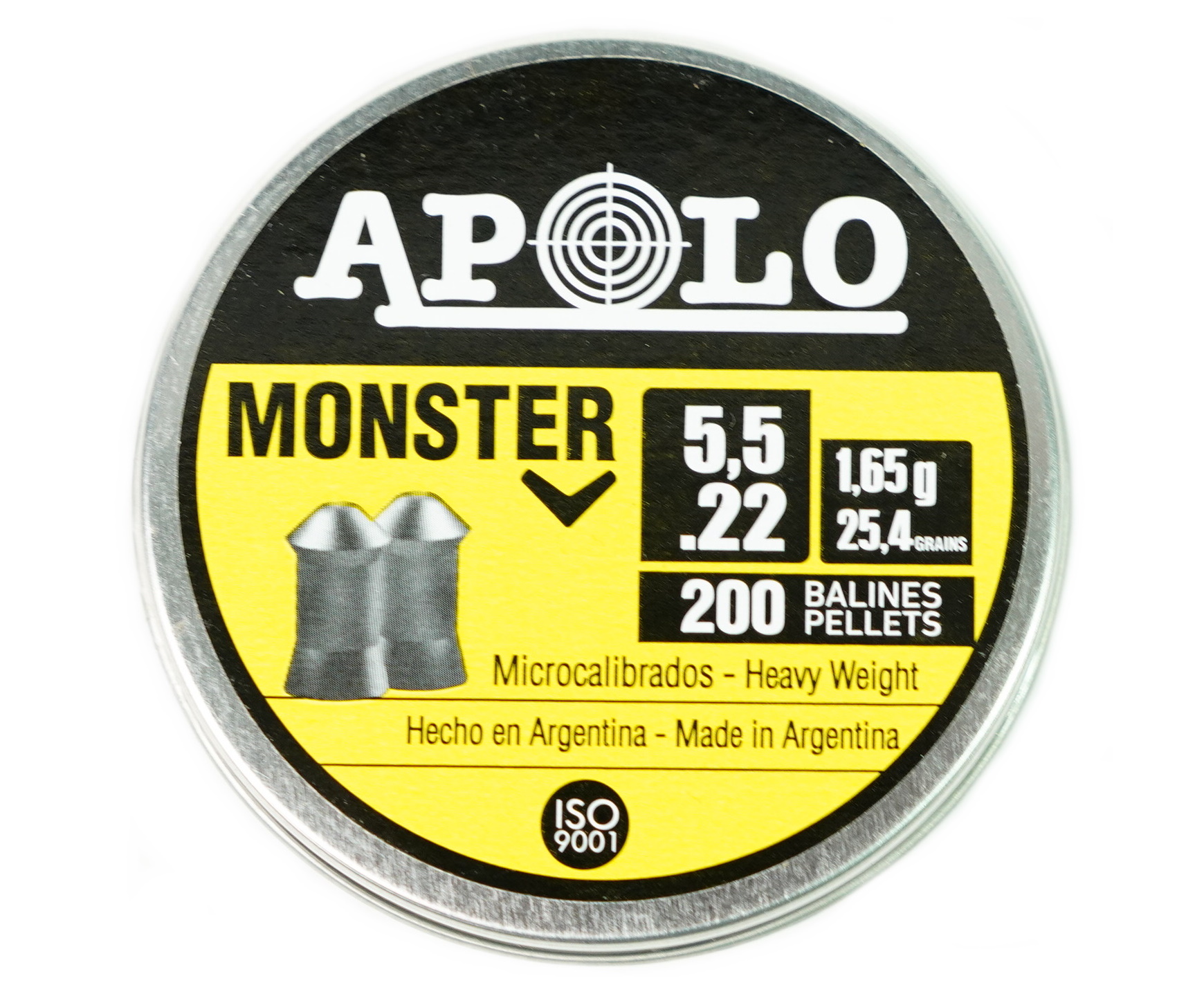 

Пули Apolo Monster 5,5 мм, 1,65 г (200 штук), Серебристый, Monster