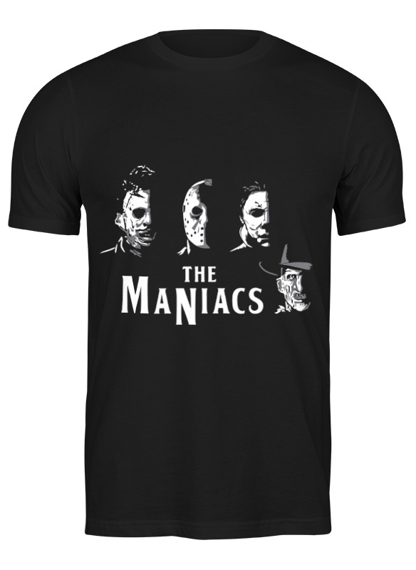 

Футболка мужская Printio Maniacs (маньяки) черная L, Черный, Maniacs (маньяки)