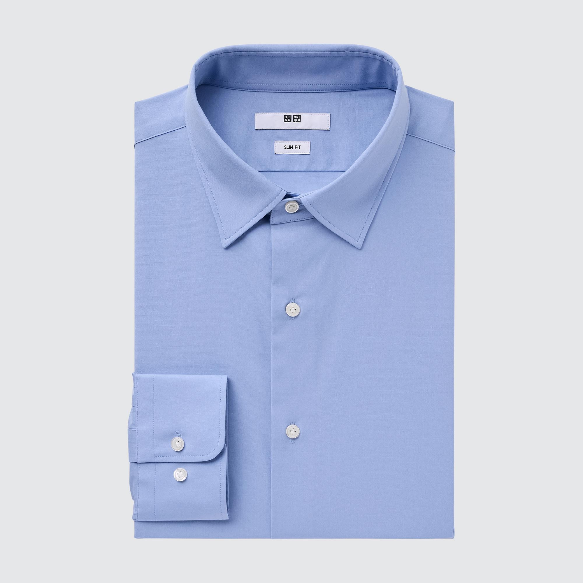 Рубашка мужская UNIQLO 456232COL65 синяя 2XL (доставка из-за рубежа)
