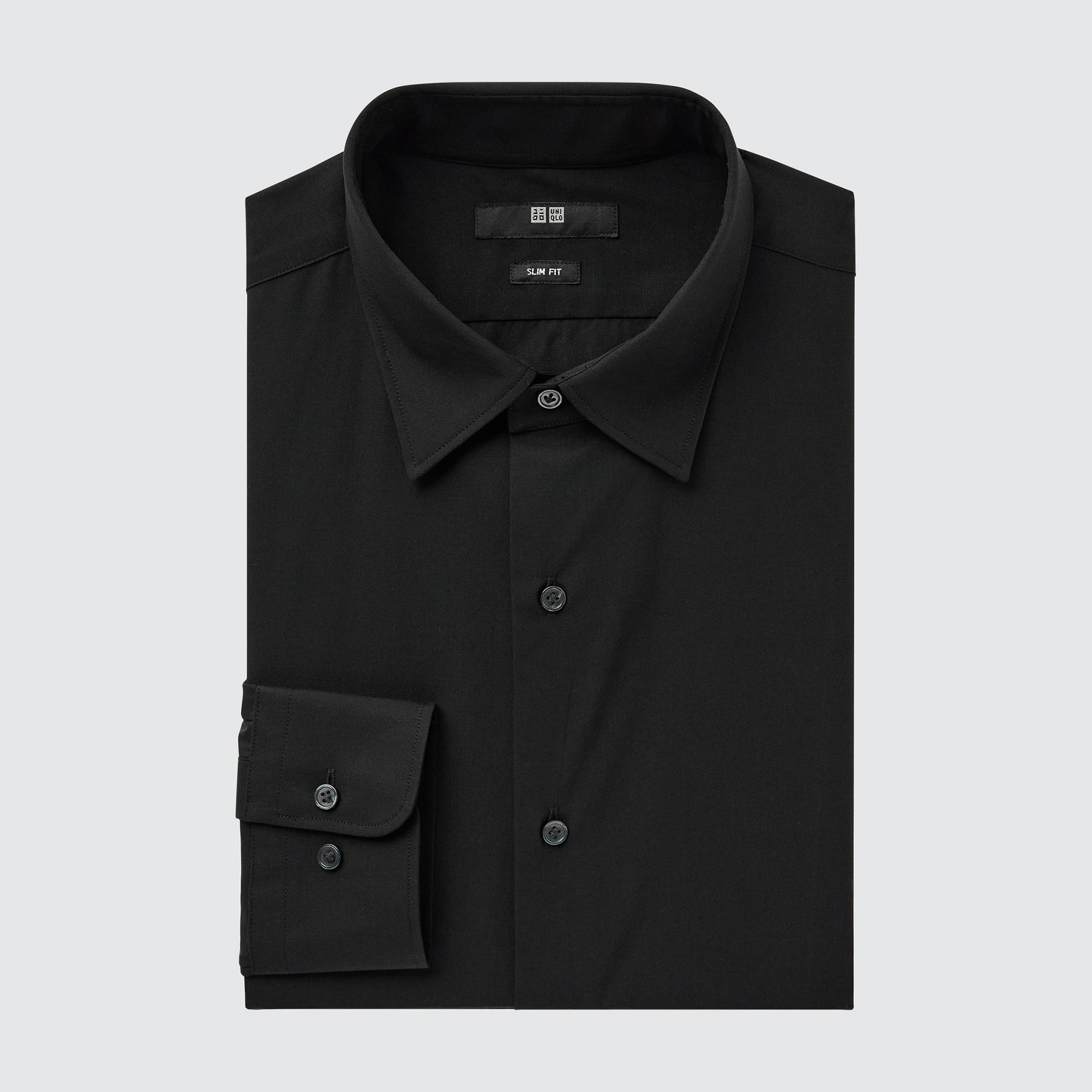 Рубашка мужская UNIQLO 456232COL09 черная 2XL (доставка из-за рубежа)