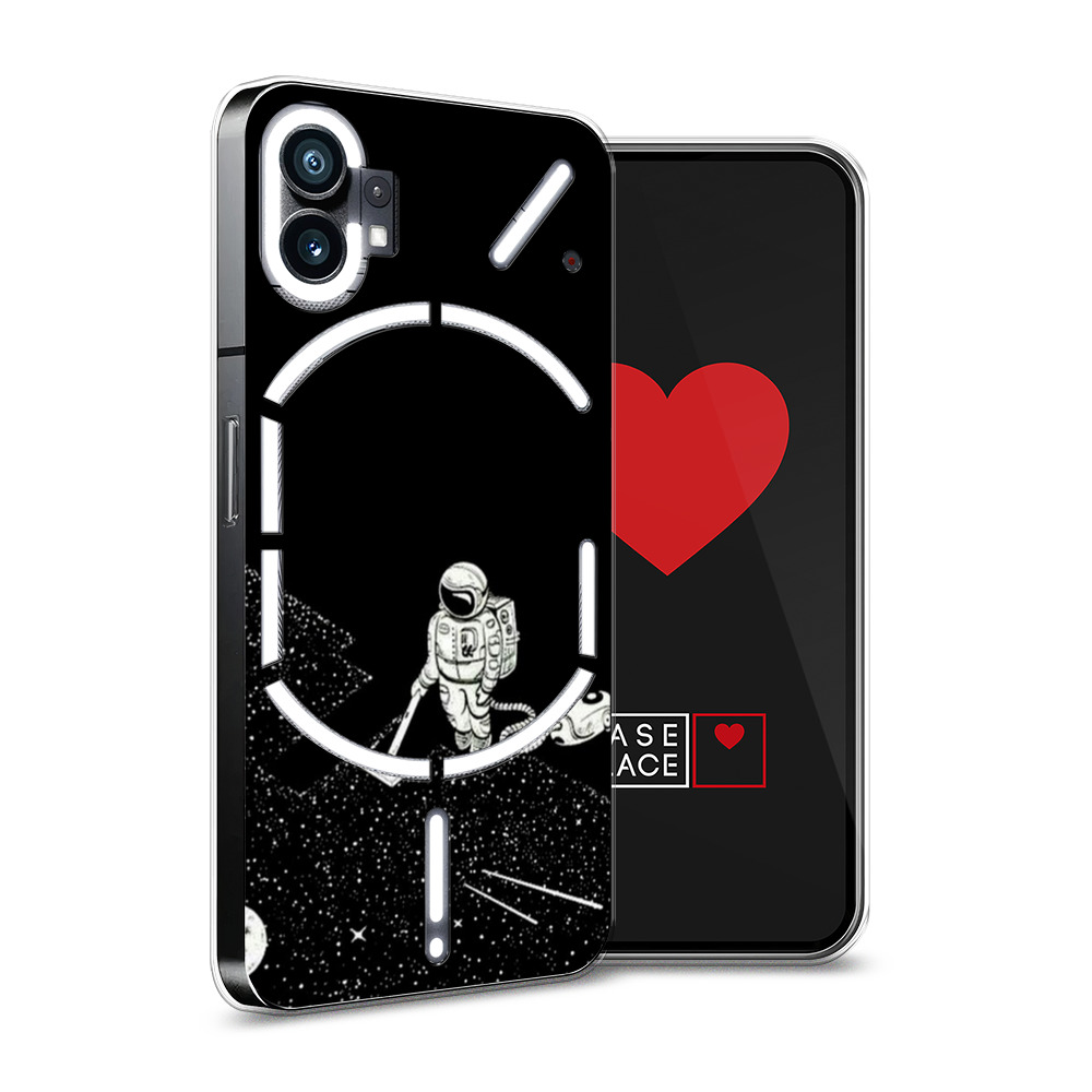 

Силиконовый чехол Awog "Космонавт с пылесосом" для Nothing Phone 1, Черный, 3300150-4