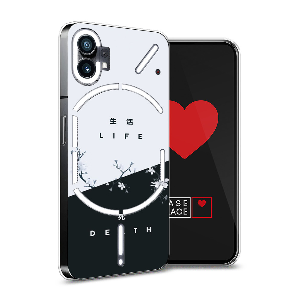 

Силиконовый чехол Awog "Life and death" для Nothing Phone 1, Черный;белый, 3300150-7