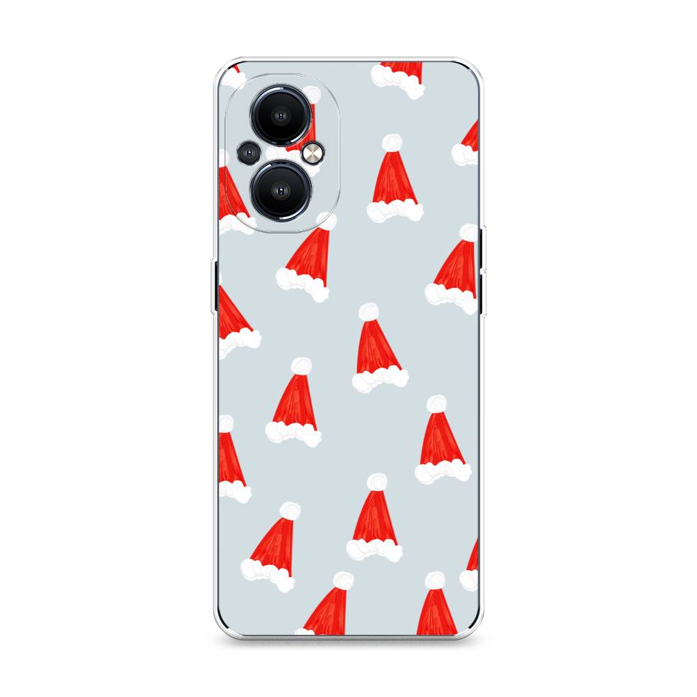 

Чехол на OnePlus Nord N20 "Новогодние шапочки", Белый;красный;серый, 152550-5