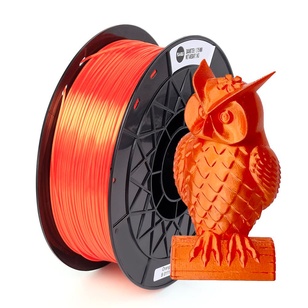 SILK PLA пластик FL33 1.75мм для 3D принтера 1кг. Оранж