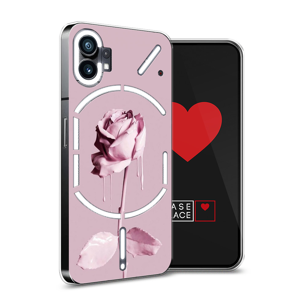 

Силиконовый чехол Awog "Роза в краске" для Nothing Phone 1, Розовый, 3300150-8