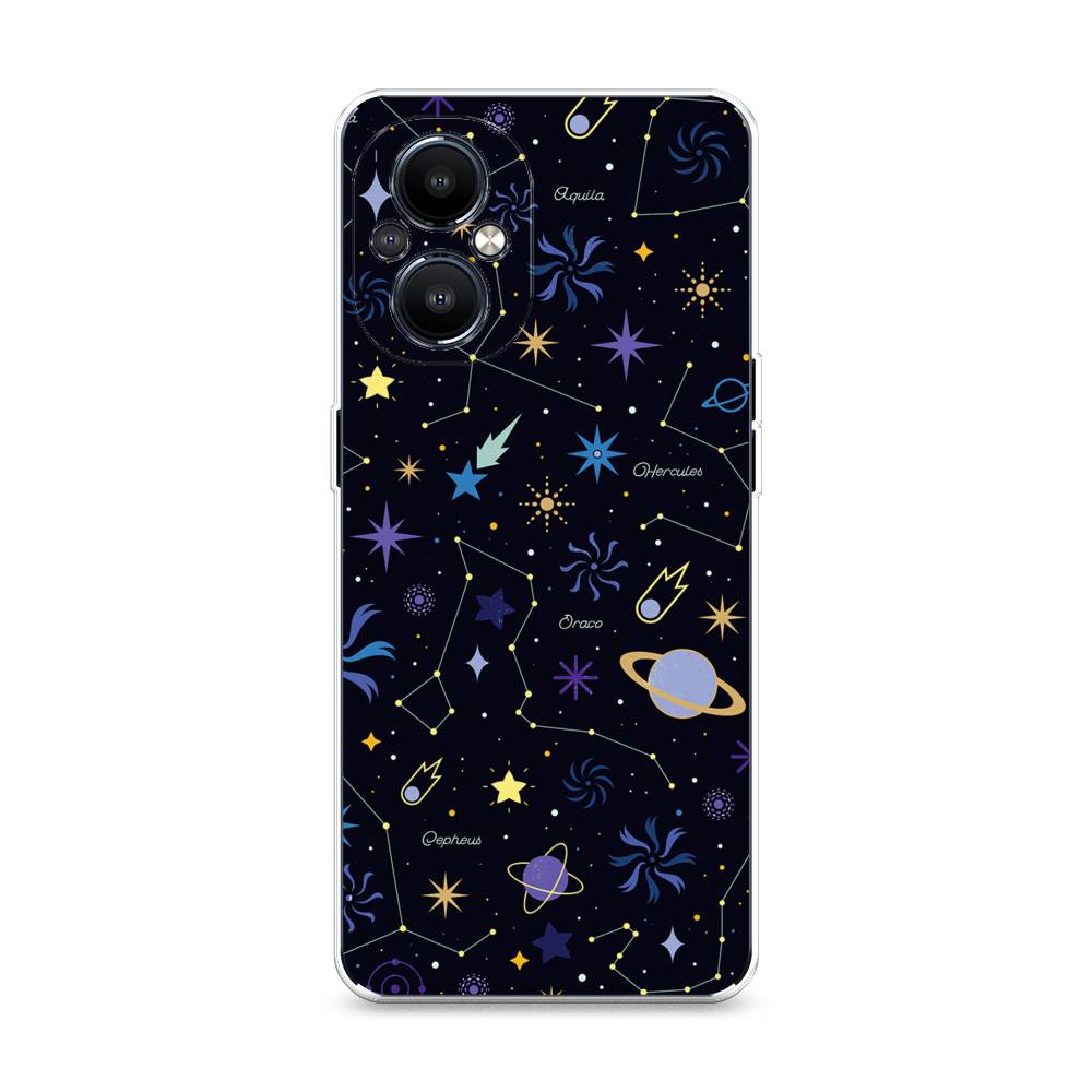 

Чехол на OnePlus Nord N20 "Цветной космос", Желтый, 152550-2
