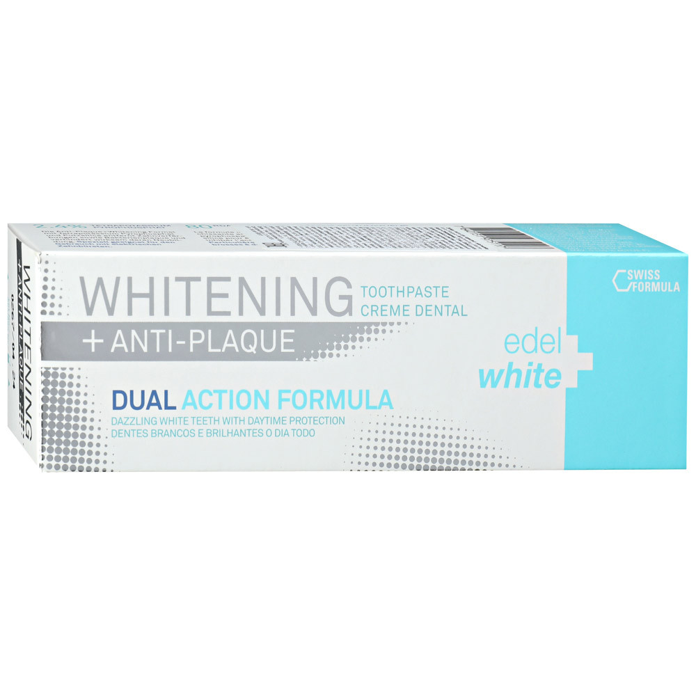 Зубная паста Edel+white Anti-Plaque + Whitening Анти-налет и Отбеливание 75 мл