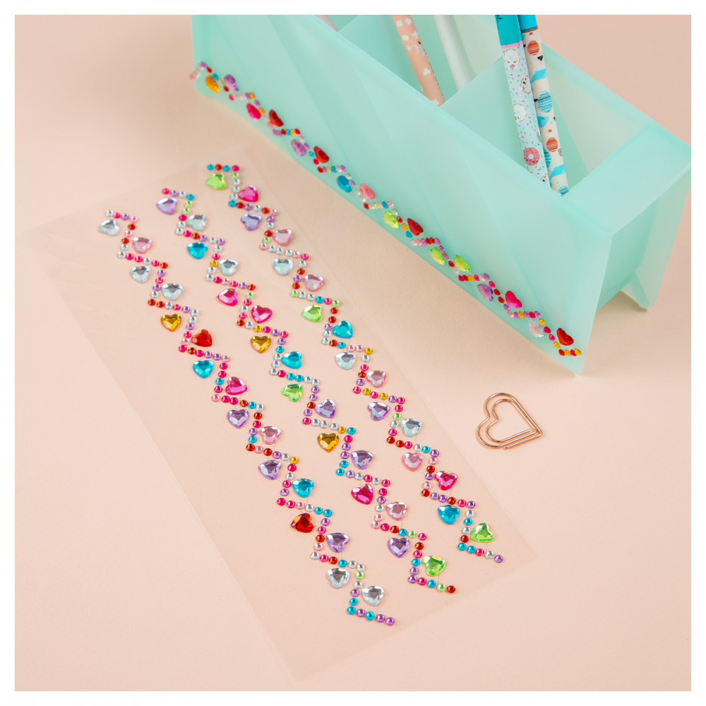 

Наклейки акриловые MESHU Zigzag, 25*10см, стразы, 396 наклеек, инд. уп., европодвес