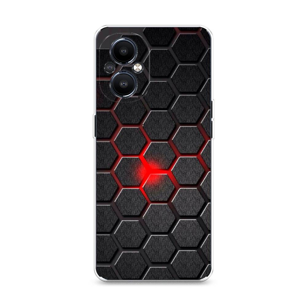 

Чехол на OnePlus Nord N20 "Соты красные", Красный;черный;серый, 152550-3