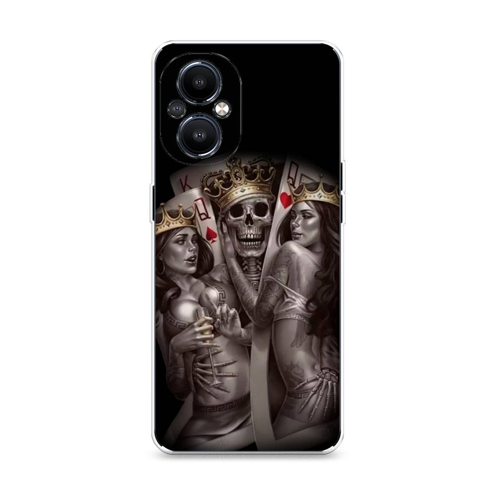 

Чехол на OnePlus Nord N20 "Карты король и королевы", Серый;желтый, 152550-6