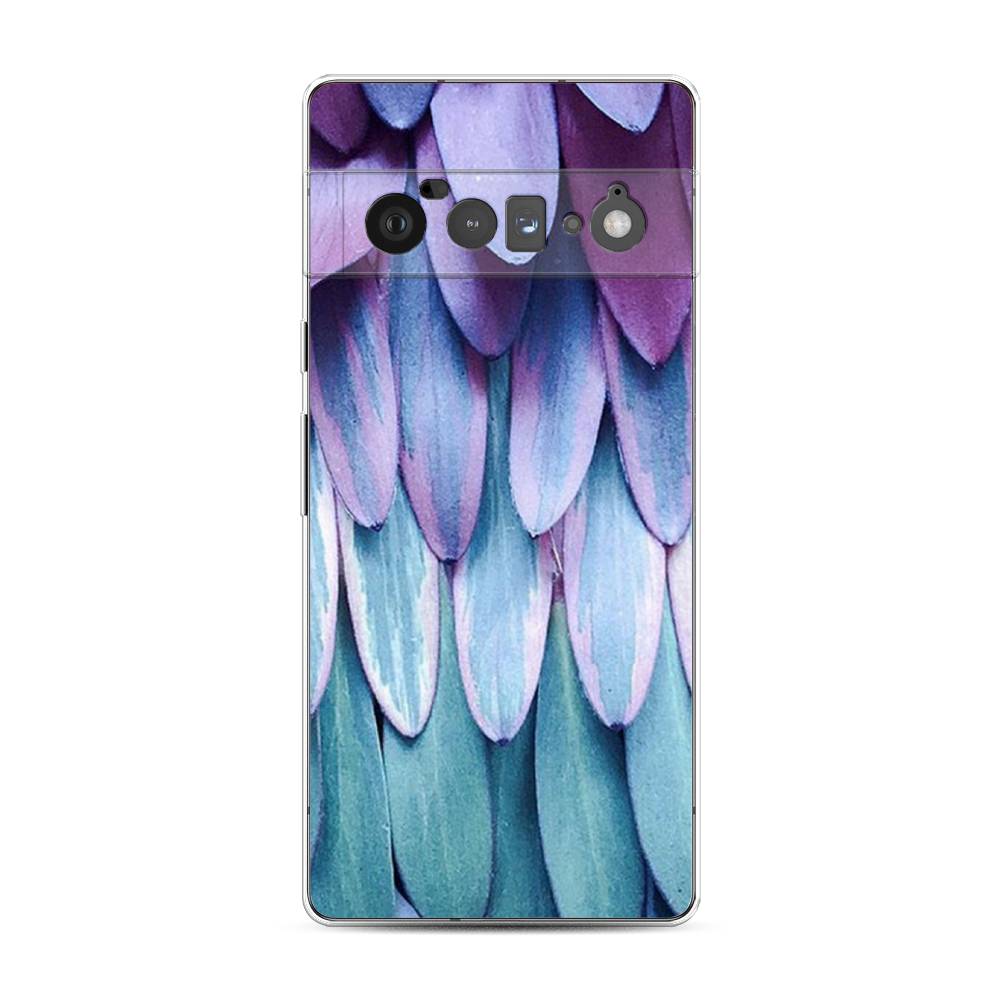

Чехол для Google Pixel 6 Pro "Синее перо", Фиолетовый;голубой, 270950-3