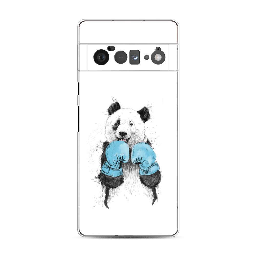 

Чехол для Google Pixel 6 Pro "Панда боксер", Голубой;белый;серый, 270950-1