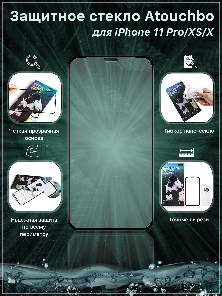 

Защитное стекло для iPhone 11 Pro, iPhone XS/X, Atouchbo