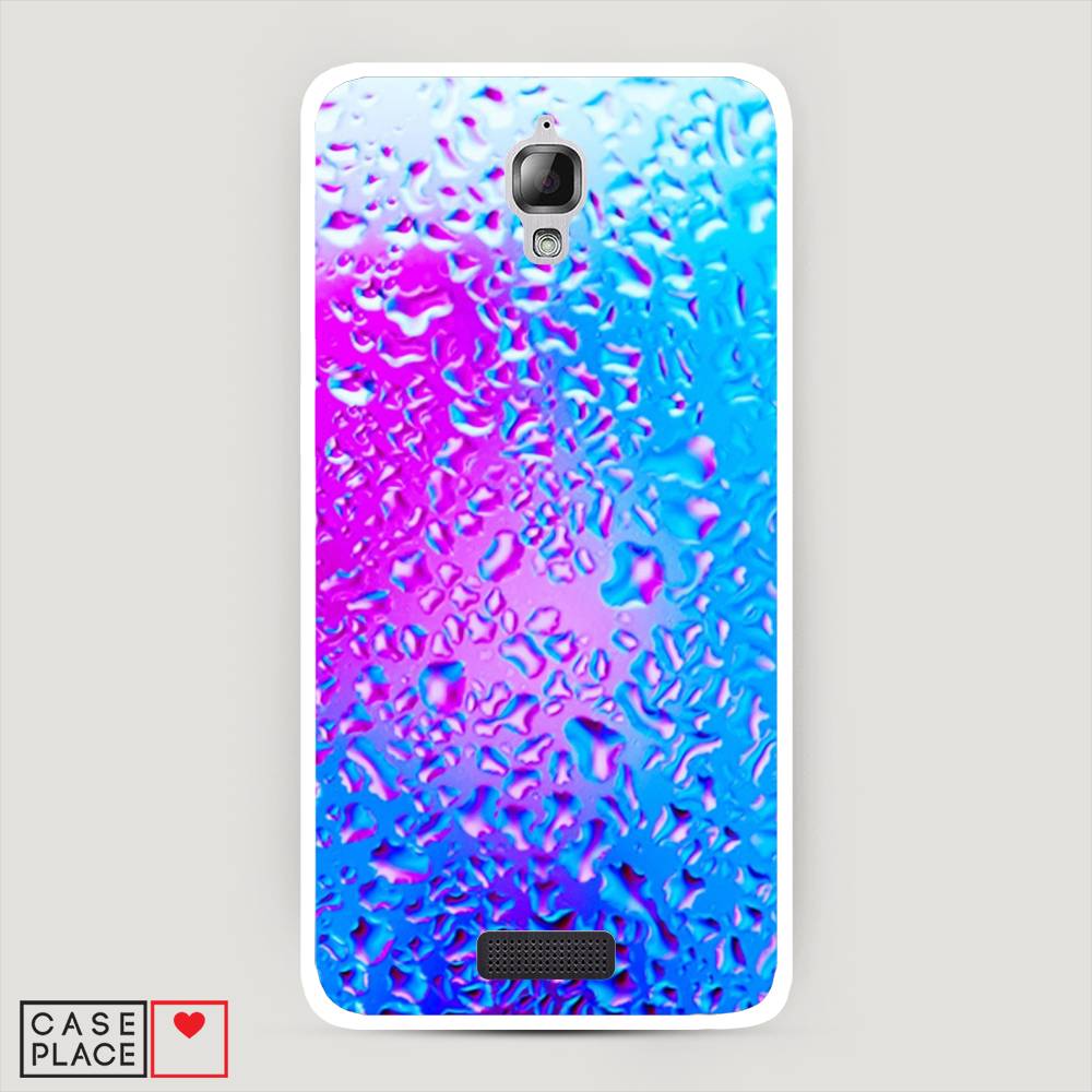 

Чехол на Lenovo S660 "Капли на стекле", Голубой;розовый, 110650-3
