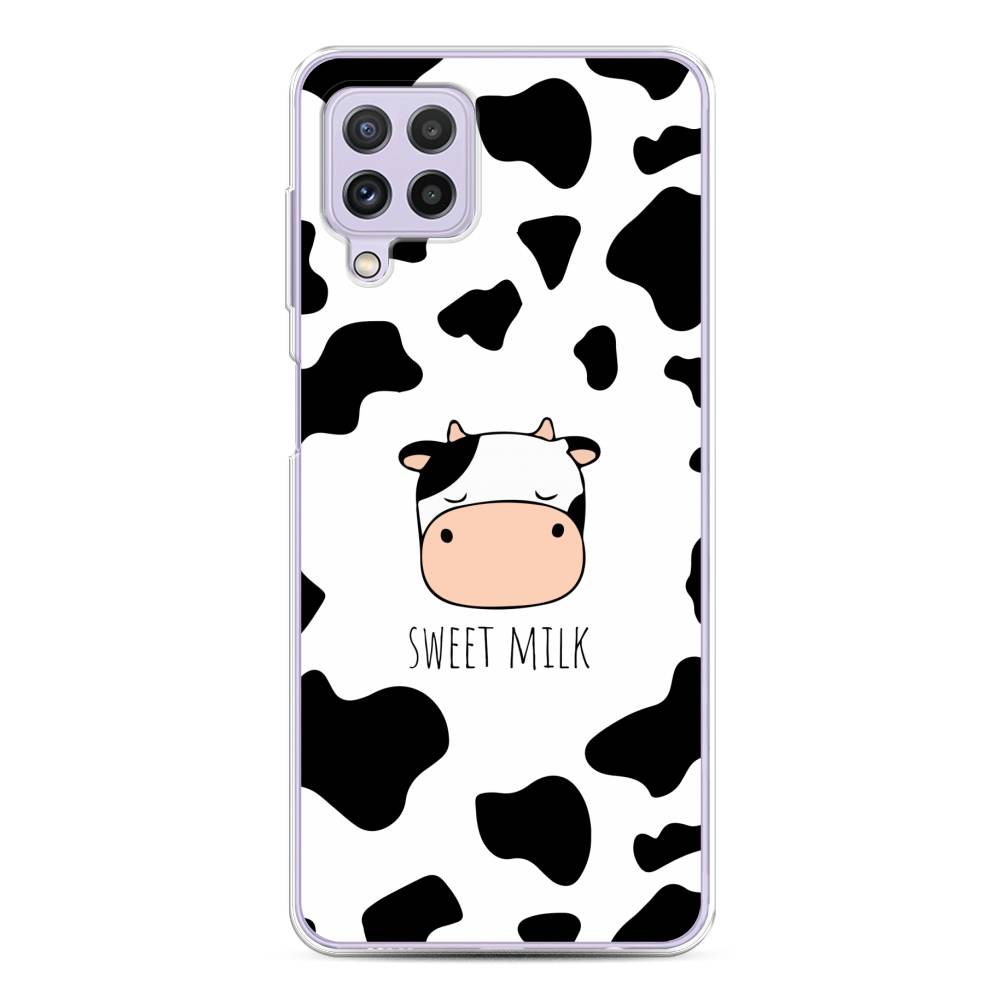 

Чехол на Samsung Galaxy A22/M22/M32 "Sweet milk", Розовый;белый;черный, 2103150-1