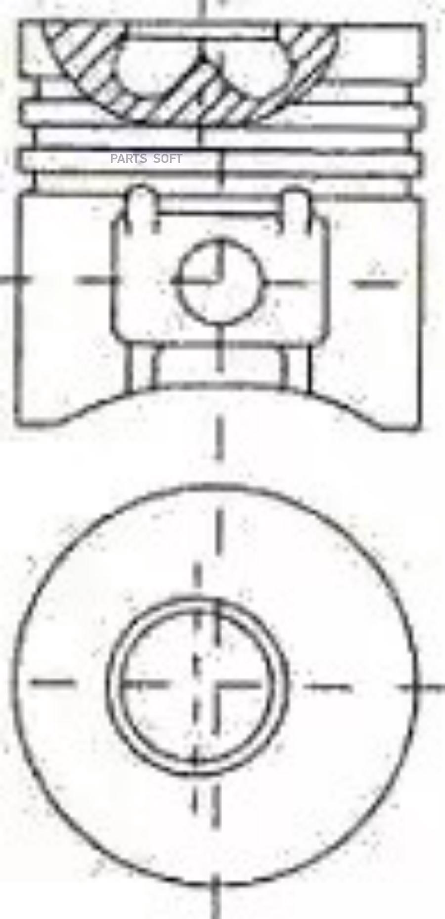 

Поршнекомплект Deutz/Khd F 2L 1011/F 3L 1011/F 4L 1011 D.91.0 Std Nural