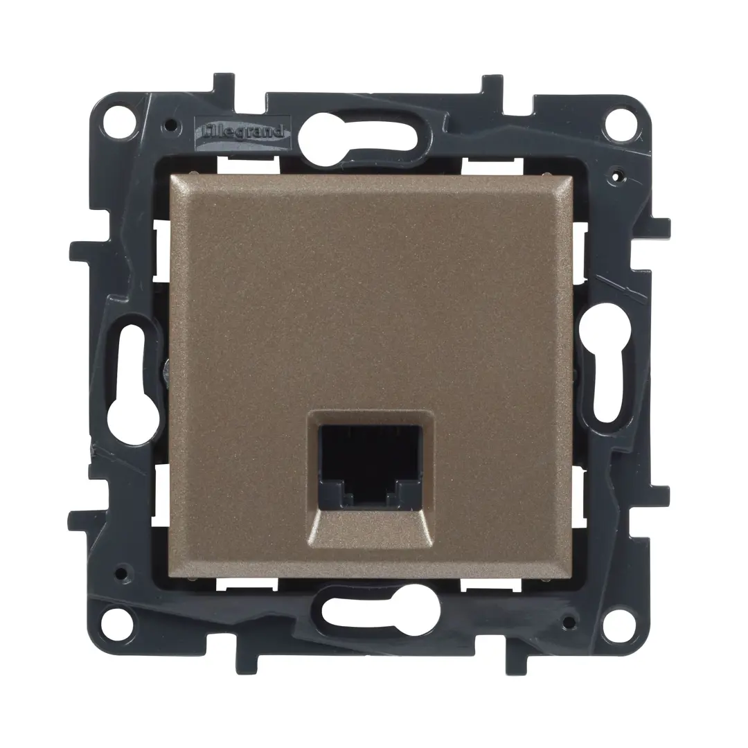 

Розетка компьютерная встраиваемая Legrand Structura RJ45 UTP cat 5 цвет шампань, Бежевый