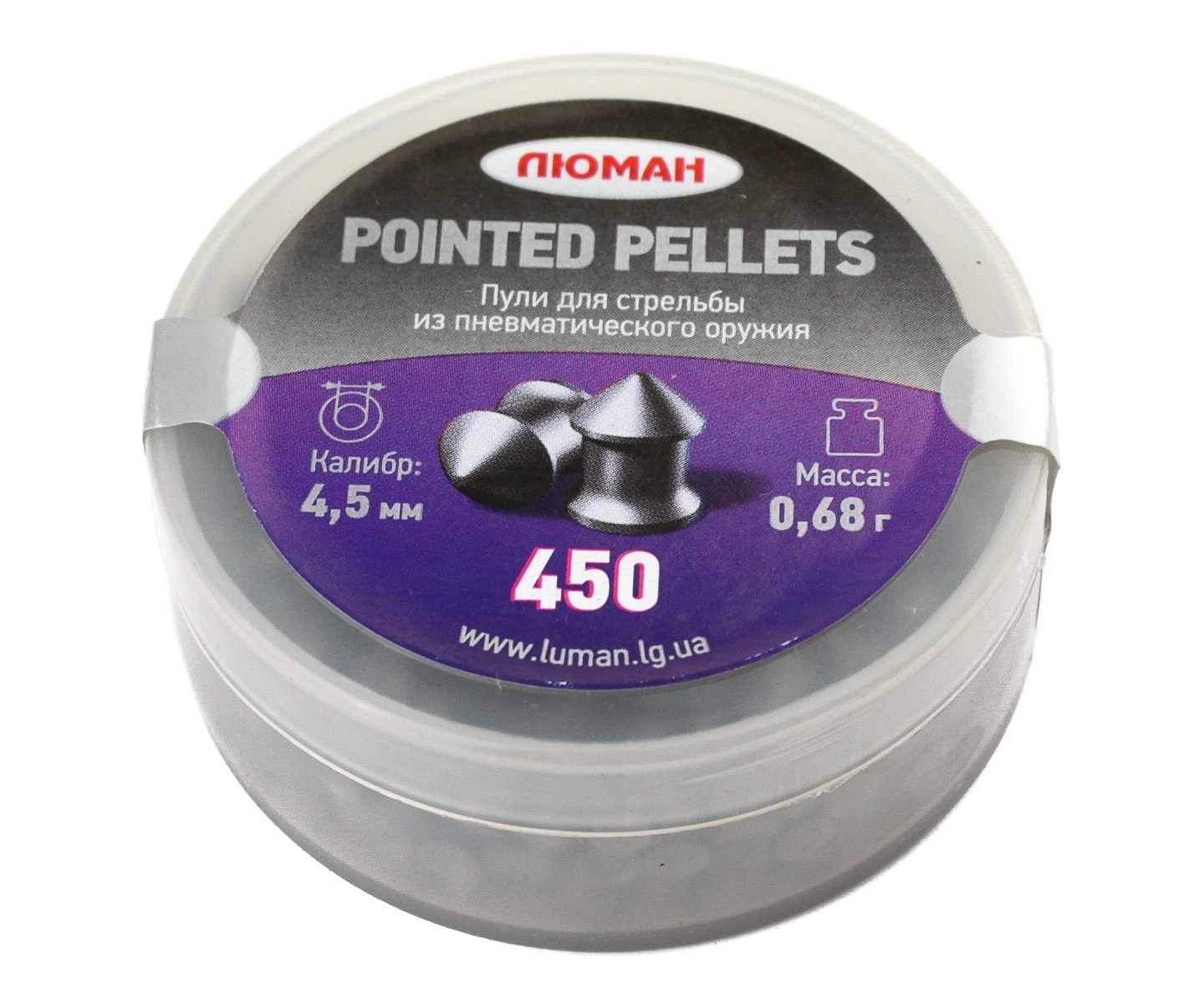 

Пули «Люман» Pointed pellets 4,5 мм, 0,68 г (450 штук), Серебристый, Pointed pellets