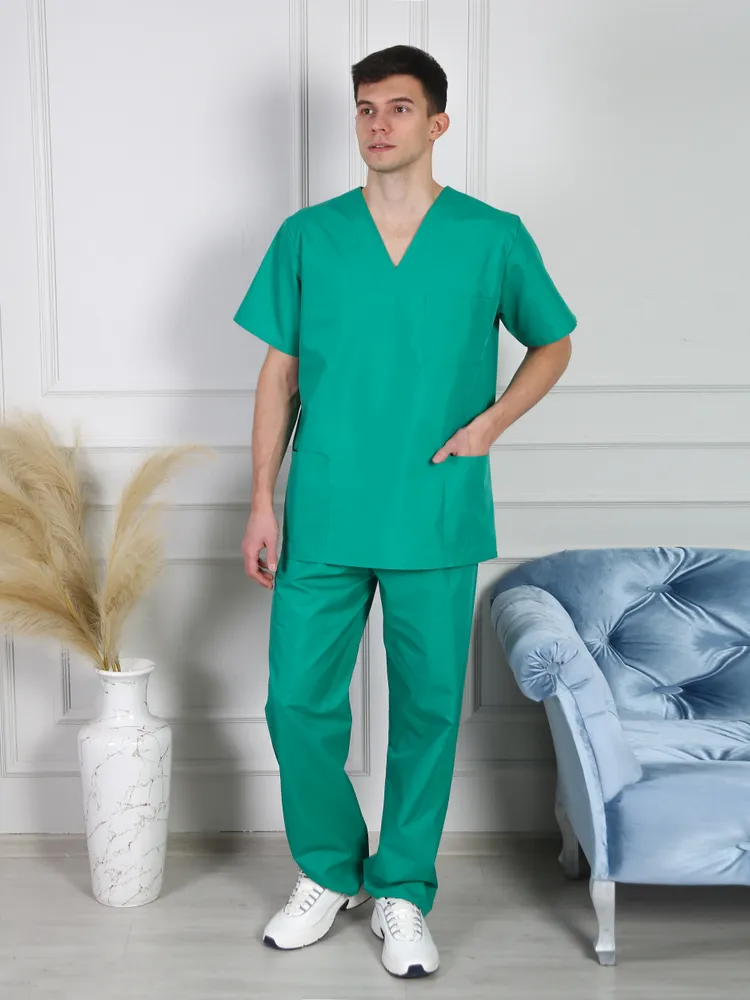 

Брюки медицинские мужские Медицинский Мир Хирург-б бирюзовые 44 RU, Бирюзовый, Хирург-б