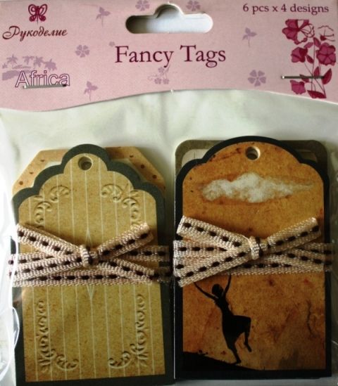 

TAG Набор тэгов, 4 вида по 6 шт., 4,5*7 см (08 Африка)