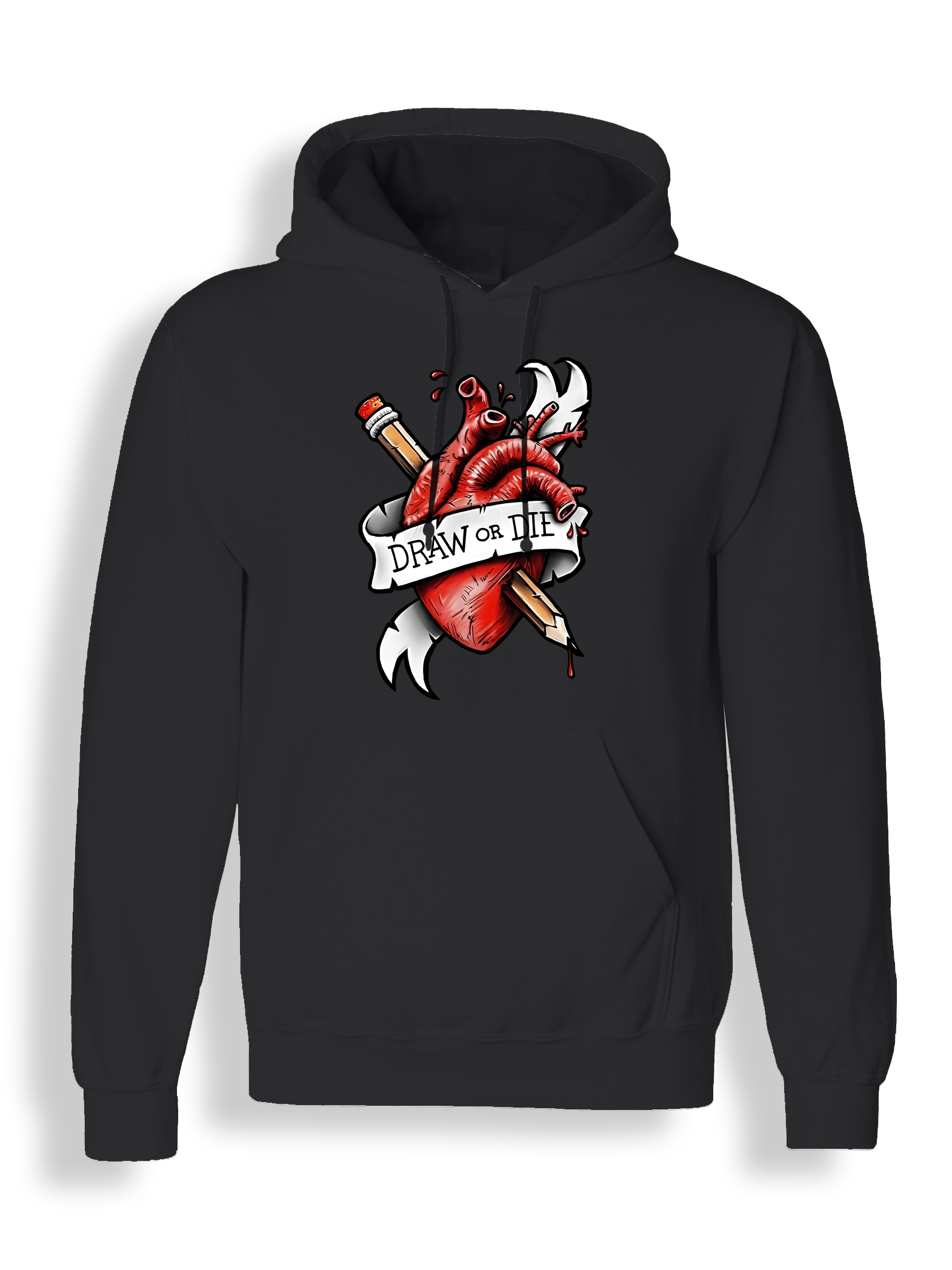 

Худи унисекс СувенирShop Draw or die/Рисуй или умри/Сердце 1 черное 2XL, "Draw or die/Рисуй или умри/Сердце" 1