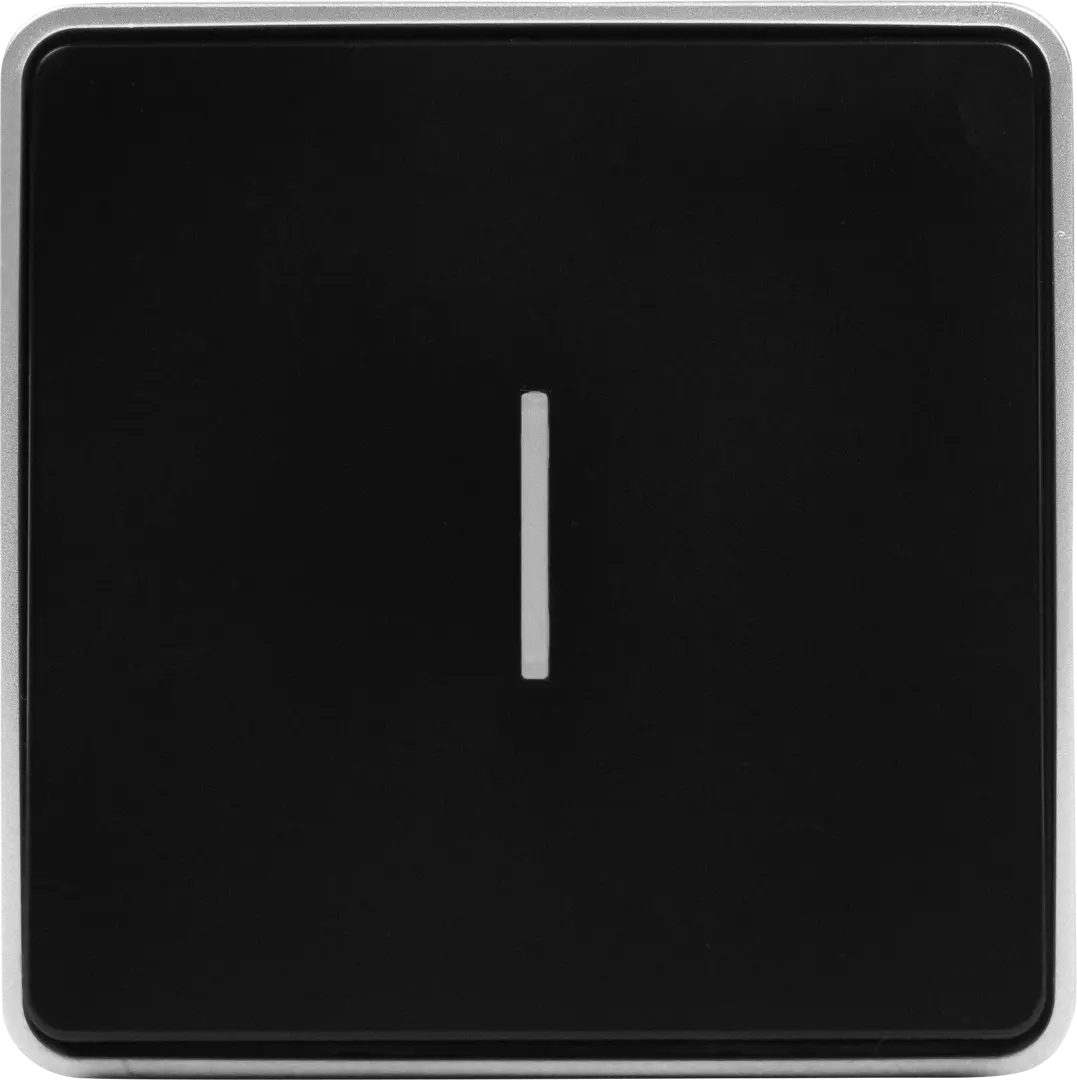 Выключатель накладной Werkel Gallant 1 клавиша с подсветкой, цвет чёрный с серебром светильник точечный накладной elektrostandard dln101 gu10 2 м² чёрный
