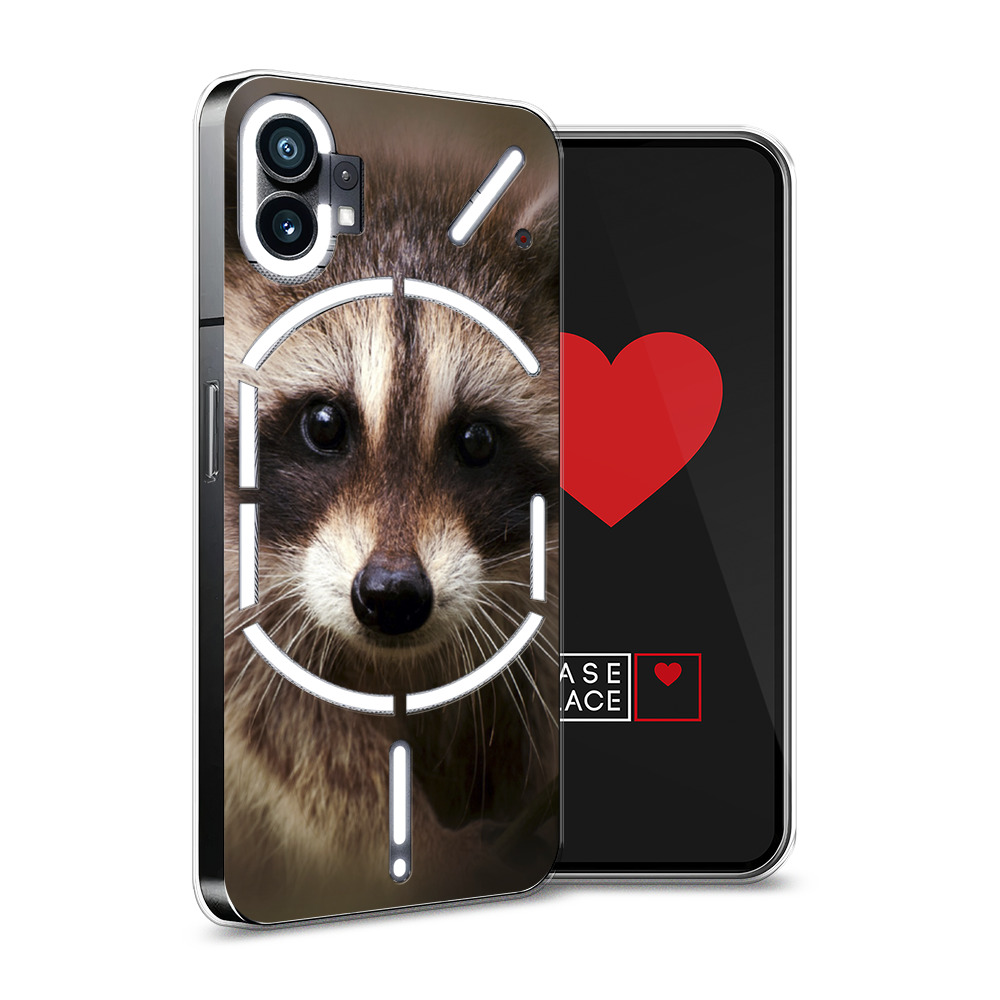 

Силиконовый чехол Awog "Енот" для Nothing Phone 1, Разноцветный, 3300150-1